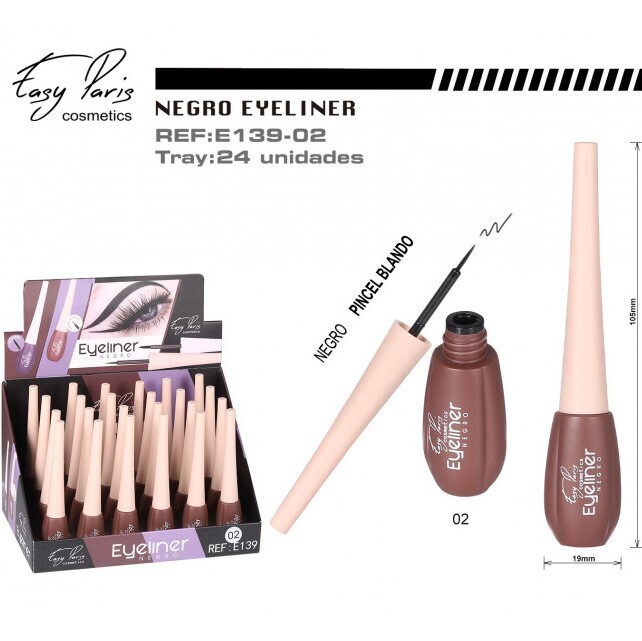 EYELINER NEGRO (0,70 € UNIDAD) PACK 24 EASY PARIS