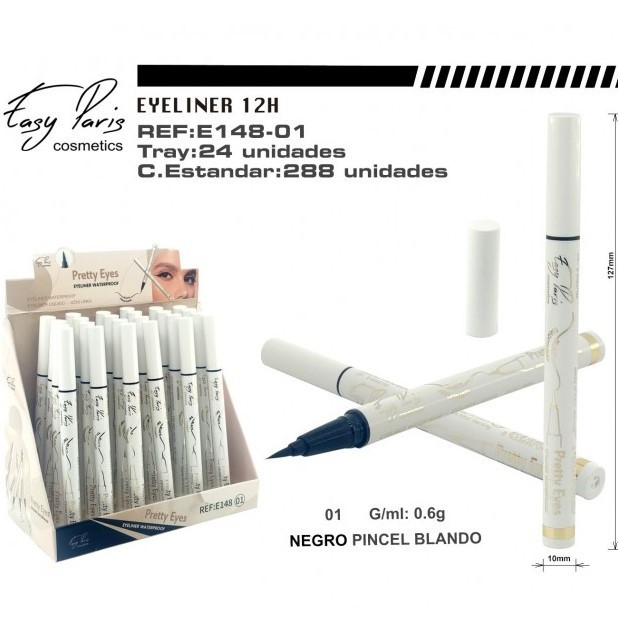 EYELINER NEGRO(1,05 € UNIDAD) PACK 24 EASY PARIS