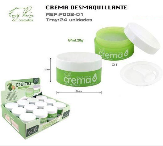CREMA DESMAQUILLANTE(1,39 € UNIDAD) PACK 24 EASY PARIS