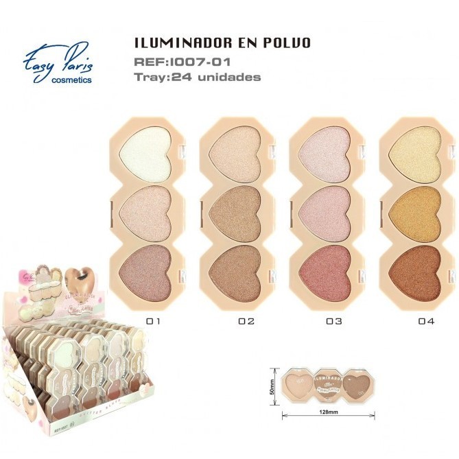 POLVO ILUMINADOR (1.15€ UNIDAD) PACK 24 EASY PARIS