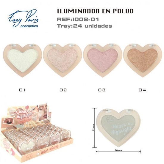 POLVO ILUMINADOR (1.05€ UNIDAD) PACK 24 EASY PARIS