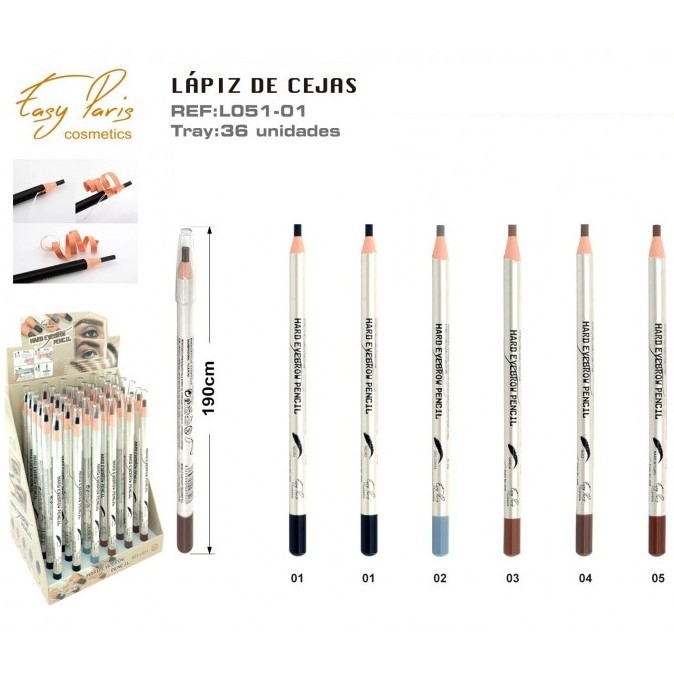 LAPIZ DE CEJAS (0,70 € UNIDAD) PACK 36 EASY PARIS