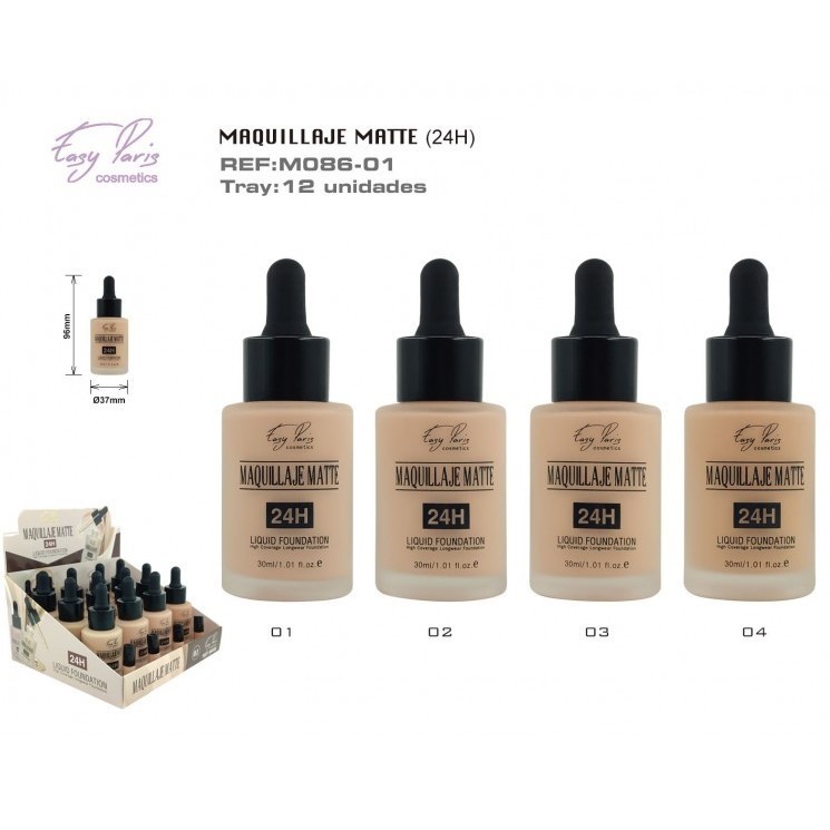 MAQUILLAJE FLUIDO(1,55€ UNIDAD)PACK 12 ESAY PARIS