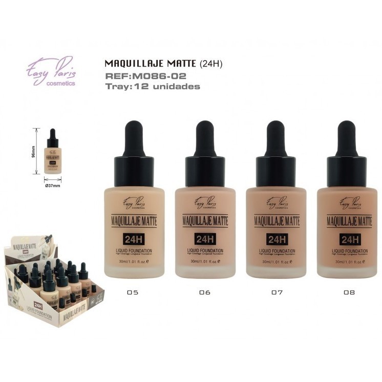 MAQUILLAJE FLUIDO(1,55€ UNIDAD)PACK 12 ESAY PARIS