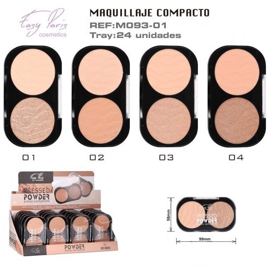 MAQUILLAJE COMPACTO(1,05 € UNIDAD)PACK 24 ESAY PARIS