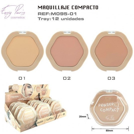 MAQUILLAJE COMPACTO(0,79 € UNIDAD)PACK 12 ESAY PARIS