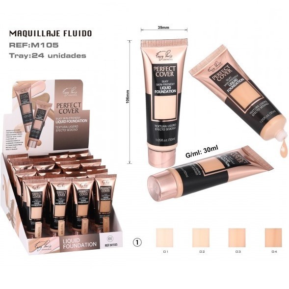 MAQUILLAJE FLUIDO(0,95 € UNIDAD)PACK 24 ESAY PARIS