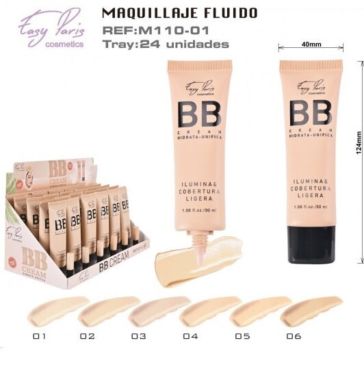 MAQUILLAJE FLUIDO(1,05 € UNIDAD)PACK 24 ESAY PARIS