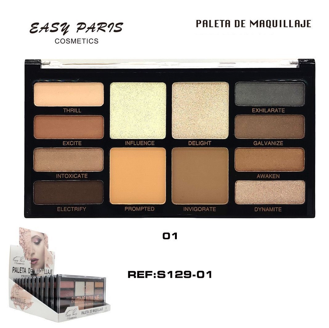 PALETA DE MAQUILLAJE(2.80€ UNIDAD) PACK 12 EASY PARIS