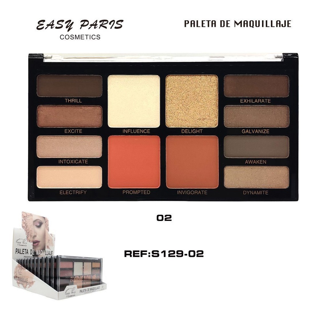 PALETA DE MAQUILLAJE(2.80€ UNIDAD) PACK 12 EASY PARIS