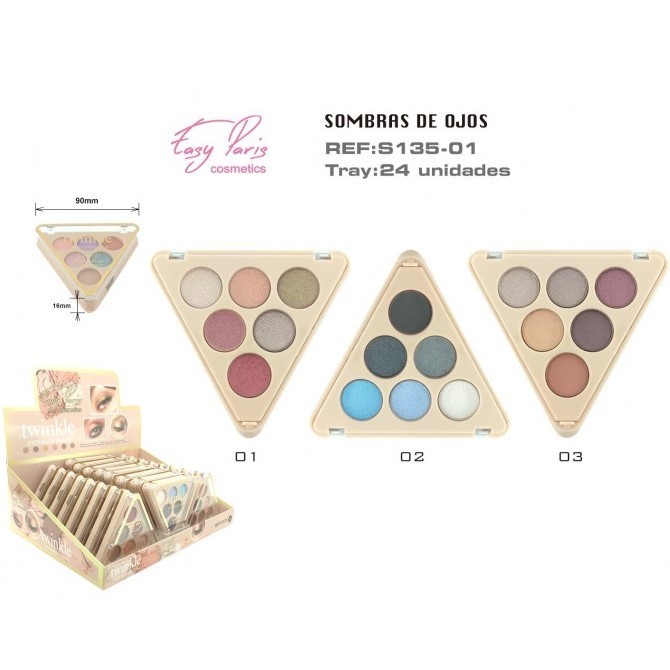 SOMBRA DE OJOS ( 0.89 € UNIDAD) PACK 24 EASY PARIS