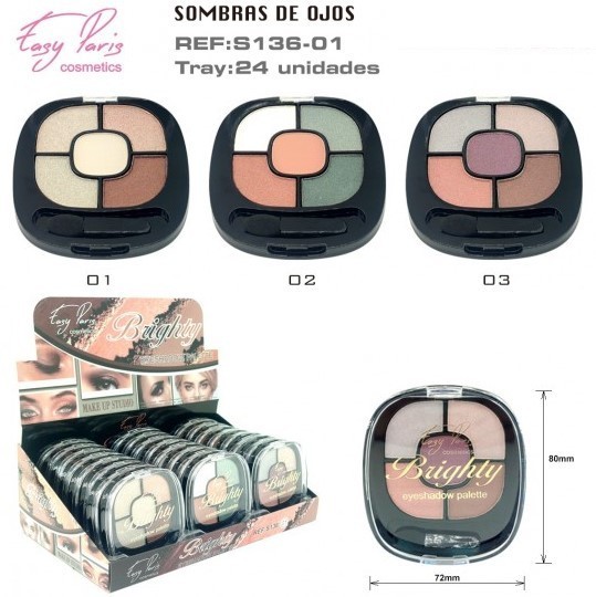SOMBRA DE OJOS ( 0.80 € UNIDAD) PACK 24 EASY PARIS