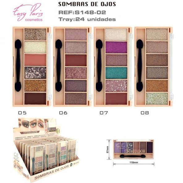 SOMBRA DE OJOS (0.85€ UNIDAD) PACK 24 EASY PARIS