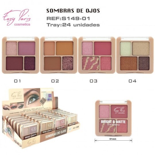 SOMBRA DE OJOS (0.65€ UNIDAD) PACK 24 EASY PARIS