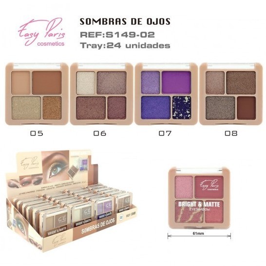 SOMBRA DE OJOS (0.65€ UNIDAD) PACK 24 EASY PARIS