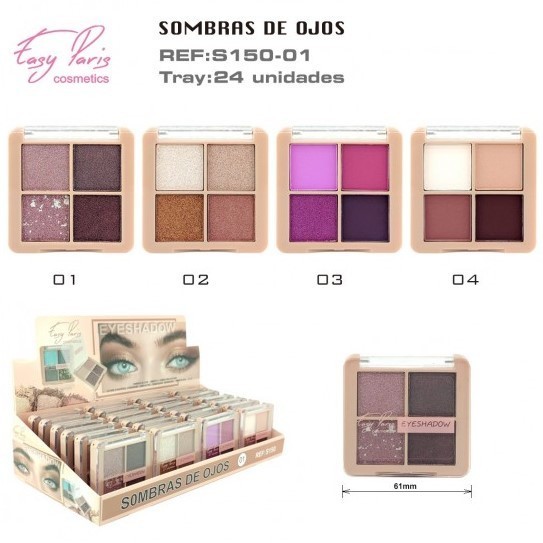 SOMBRA DE OJOS (0.65€ UNIDAD) PACK 24 EASY PARIS