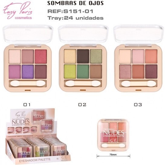 SOMBRA DE OJOS (1,05 € UNIDAD) PACK 24 EASY PARIS