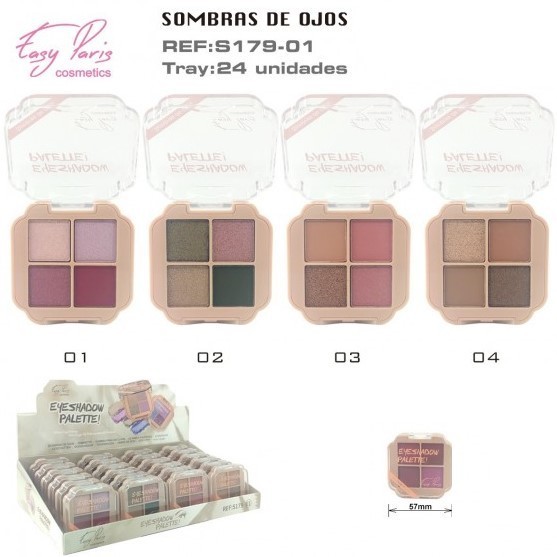 SOMBRA DE OJOS (0,80 € UNIDAD) PACK 24 EASY PARIS
