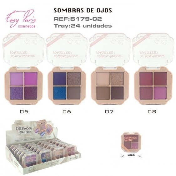 SOMBRA DE OJOS (0,80 € UNIDAD) PACK 24 EASY PARIS