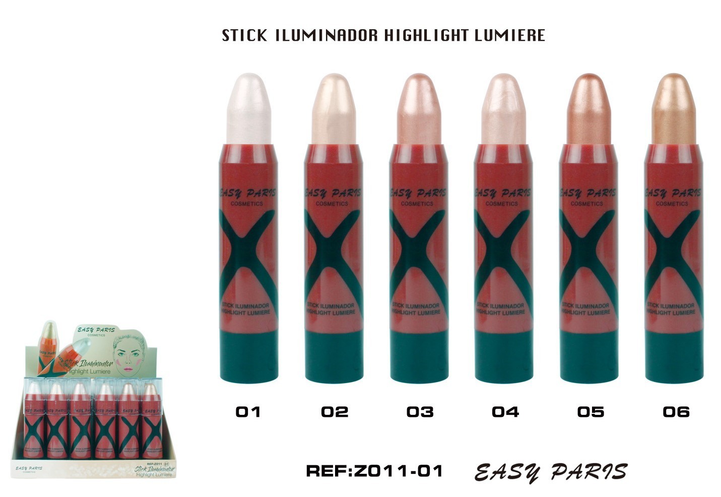 STICK ILUMINADOR FACIAL (0.95€‚ UNIDAD) PACK 24 EASY PARIS