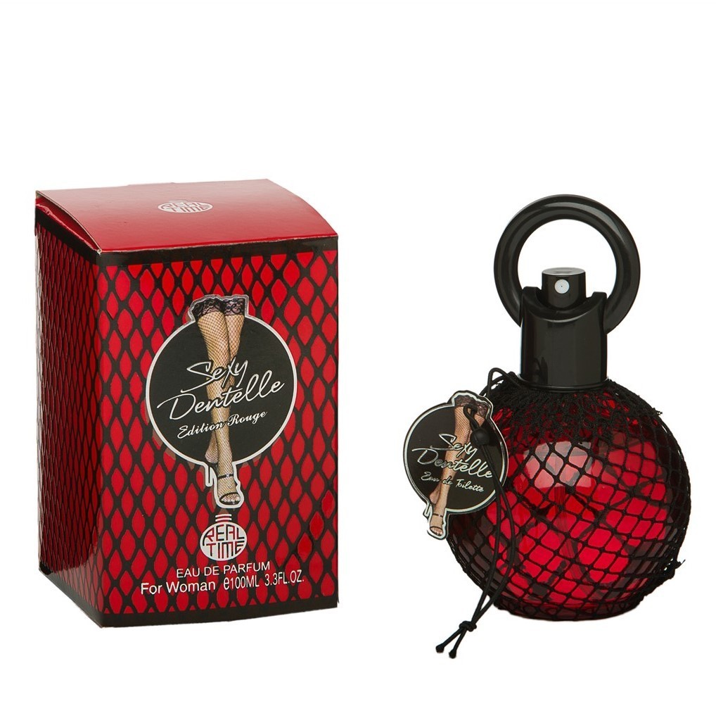 eau de parfum femme 100ml REAL TIME sexy dentelle edition rouge