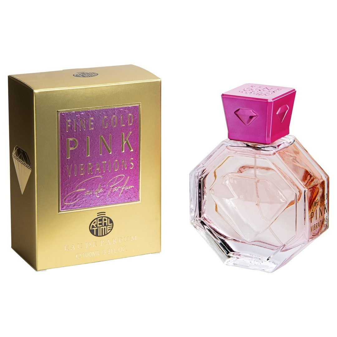 eau de parfum femme 100ml REAL TIME fine gold pink vibration