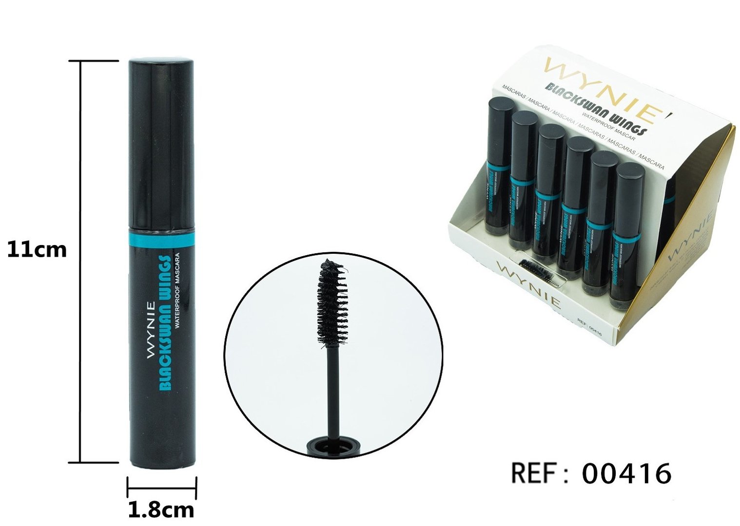 MASCARA DE PESTAÑAS (0.75€ UNIDAD)PACK 24 WYNIE