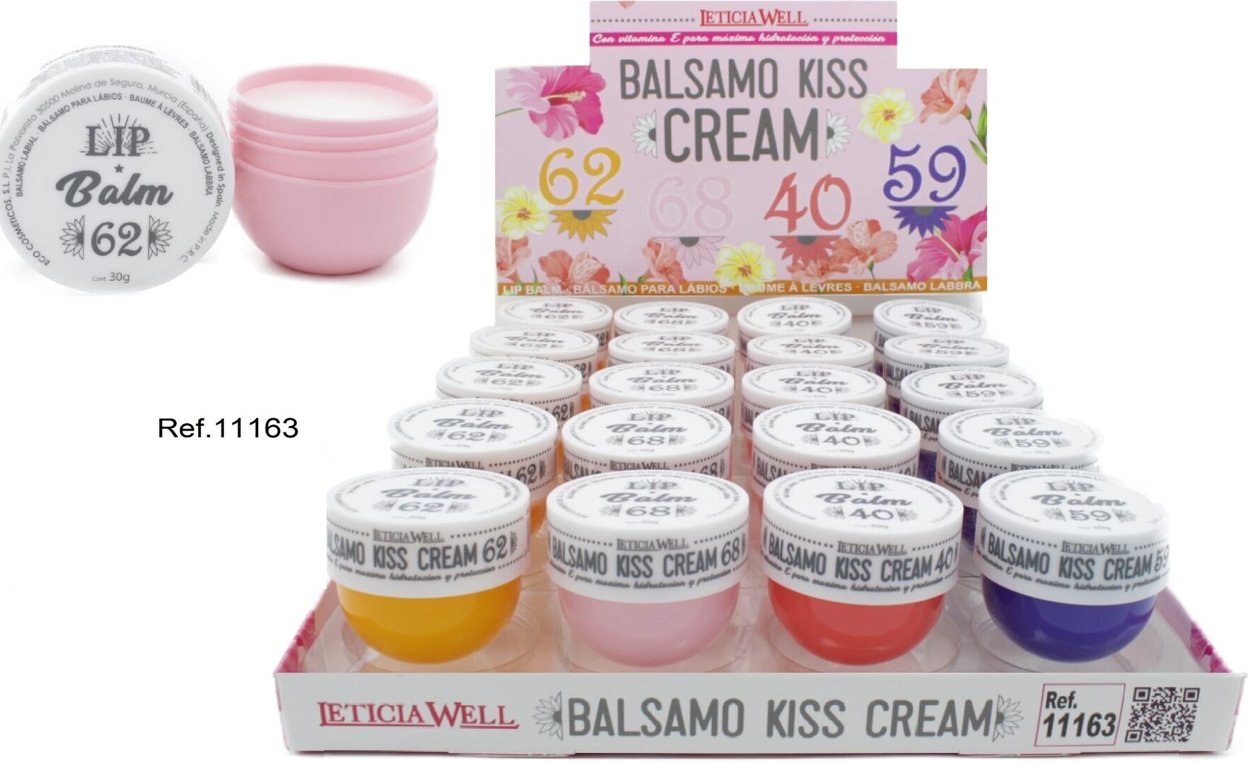 BALSAMO LABIAL 0.75 €‚ UNIDAD) PACK 20 LETICIA WELL