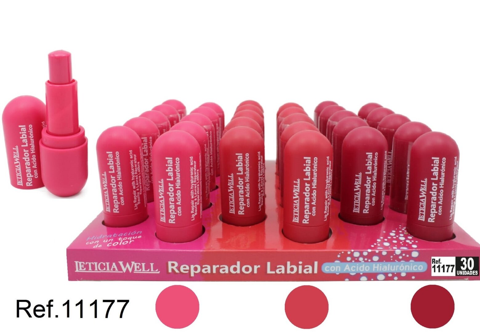 BALSAMO LABIAL (0,65 €‚ UNIDAD) PACK 30 LETICIA WELL