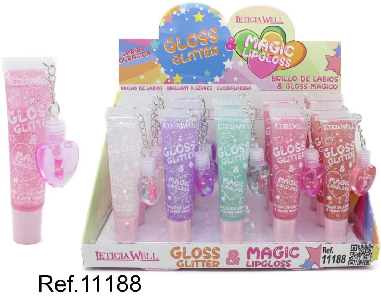 BRILLO LABIOS(0,85 €‚ UNIDAD) PACK 20 LETICIA WELL