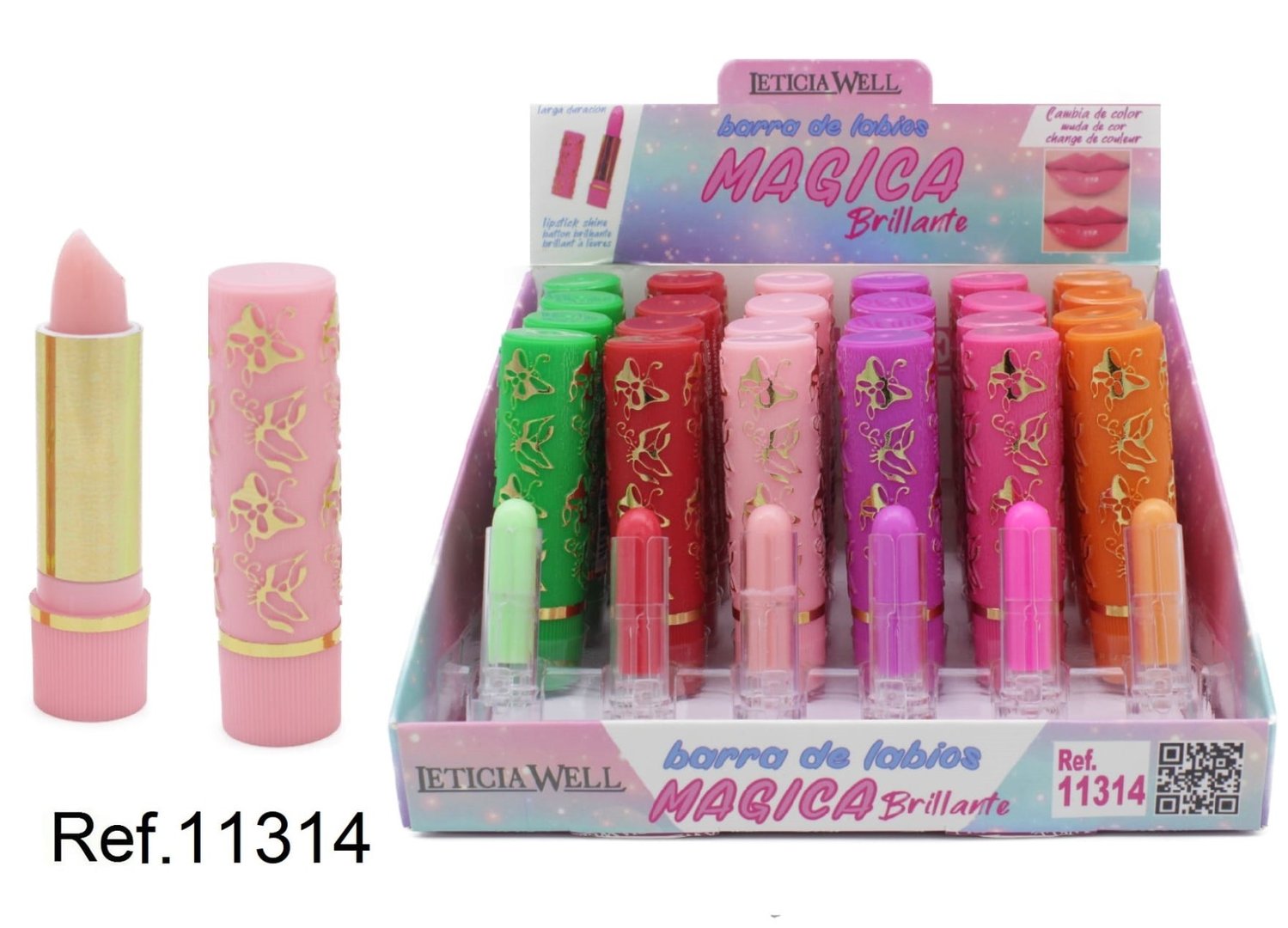 BARRA DE LABIOS (0.60€‚UNIDAD) PACK 24 LETICIA WELL