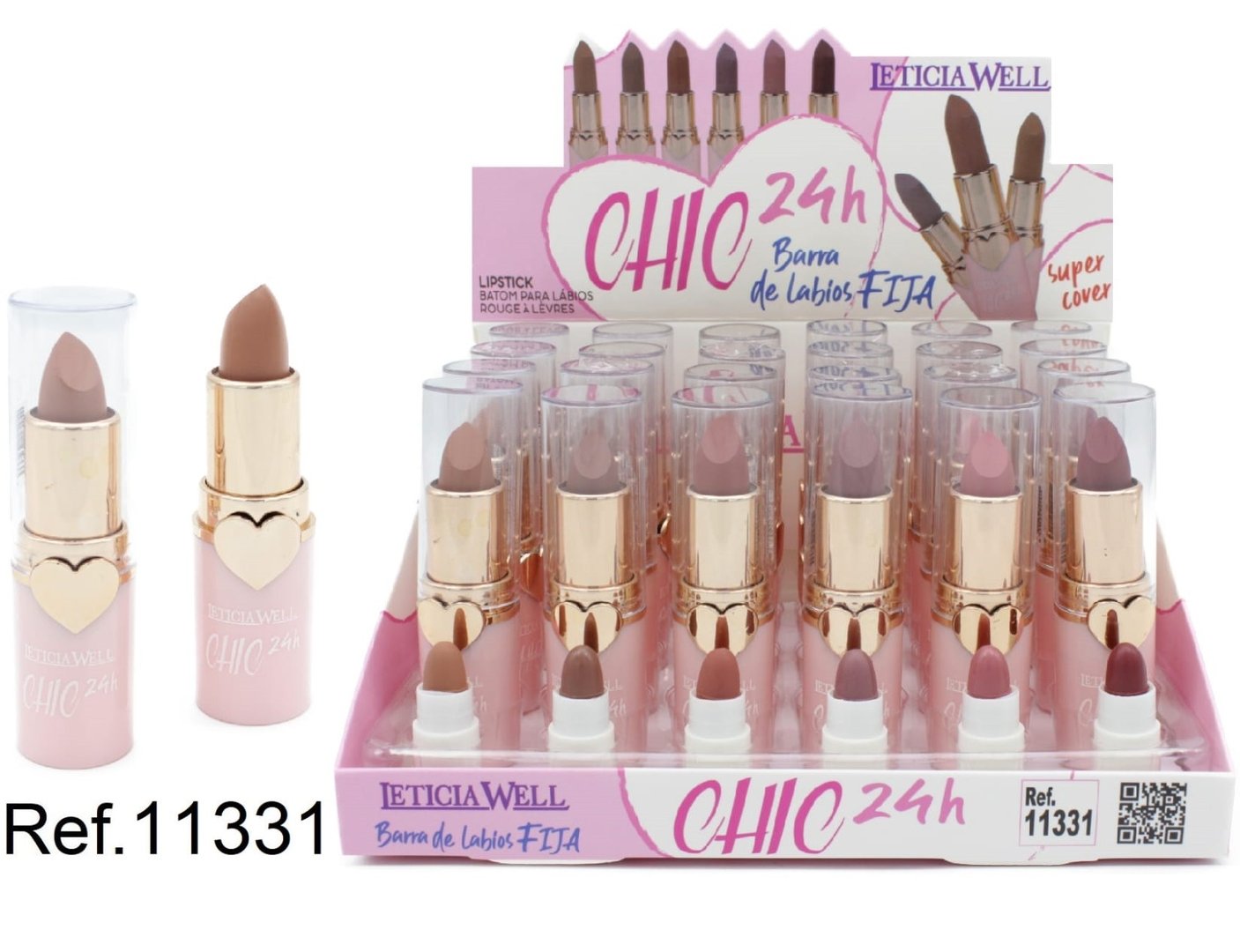 BARRA DE LABIOS (0.75€ UNIDAD) PACK 24 LETICIA WELL