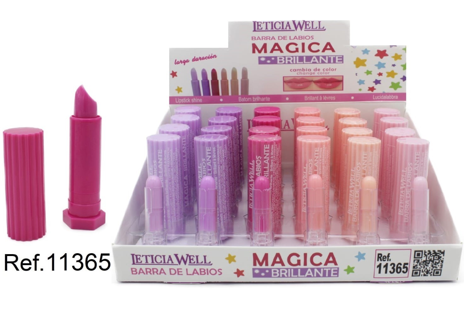 BARRA DE LABIOS (0.65€‚ UNIDAD) PACK 24 LETICIA WELL