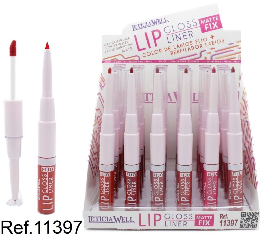 LIPGLOSS + PERFILADOR (0,95€ UNIDAD) PACK 24 LETICIA WELL