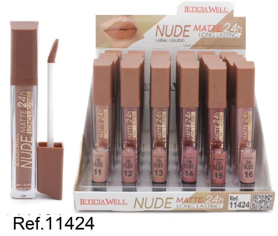 BARRA DE LABIOS LIQUIDA (0.75€ UNIDAD) PACK 24 LETICIA WELL