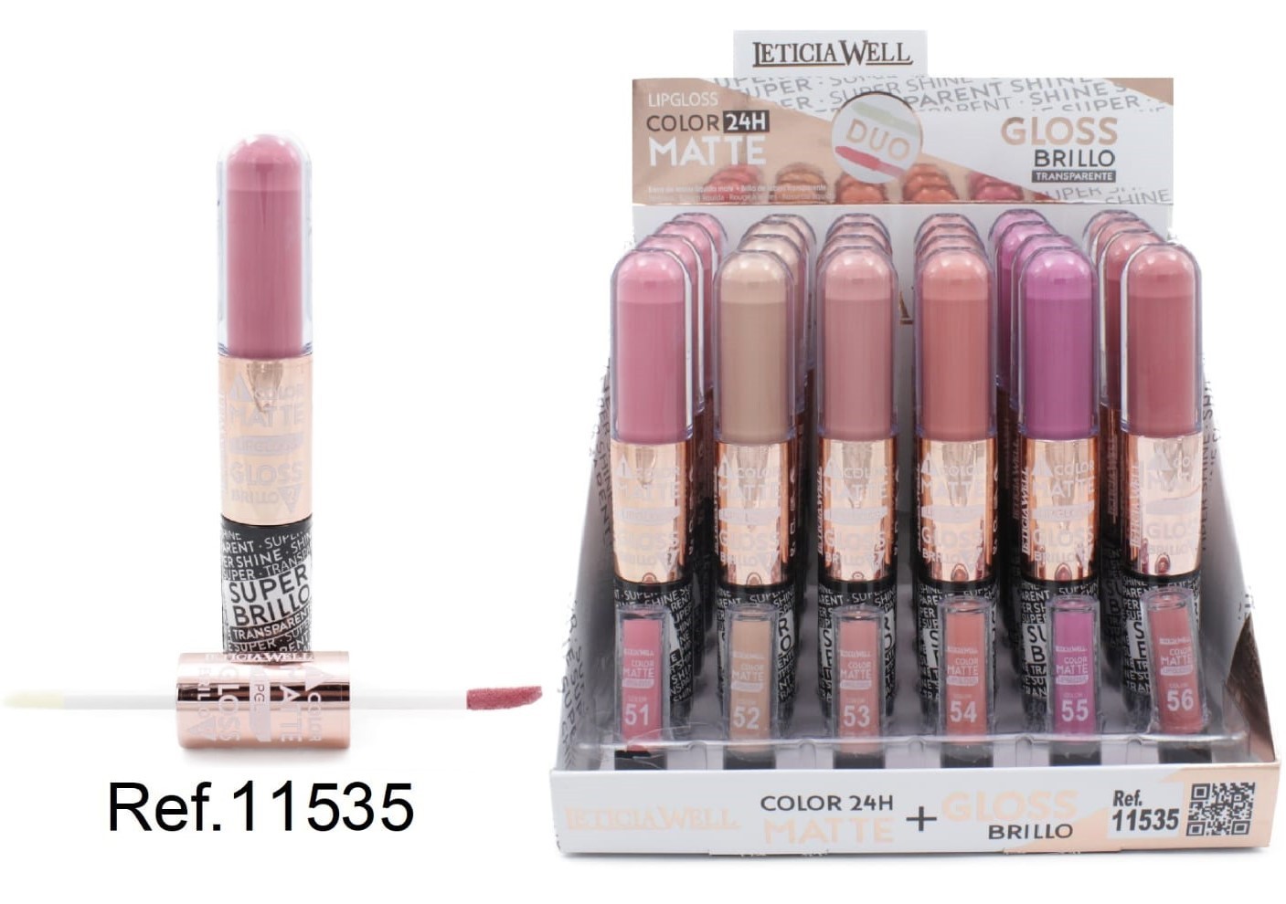 BRILLO LABIOS (0.90€ UNIDAD) PACK 24 LETICIA WELL