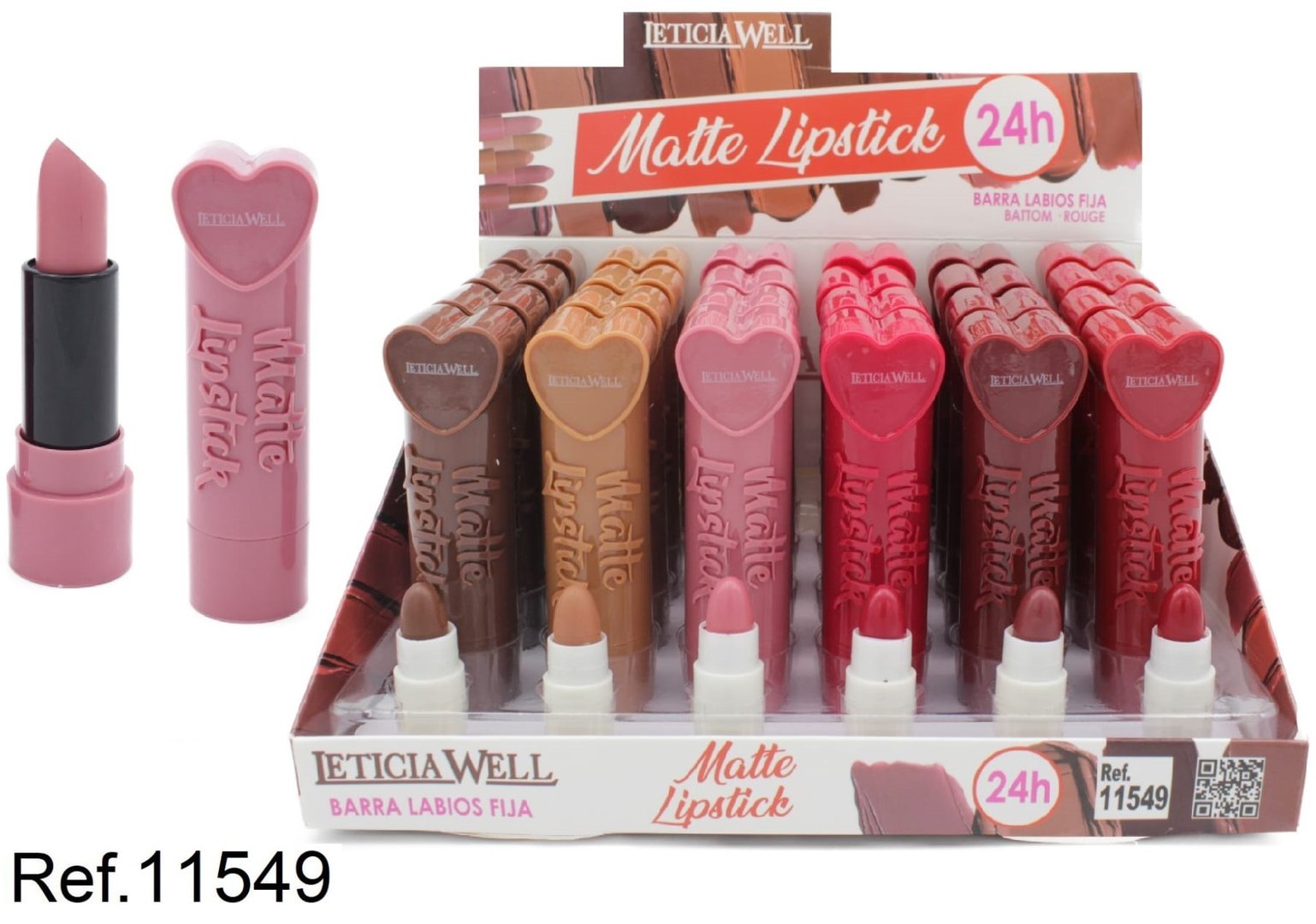 BARRA DE LABIOS (0.75€ UNIDAD) PACK 24 LETICIA WELL