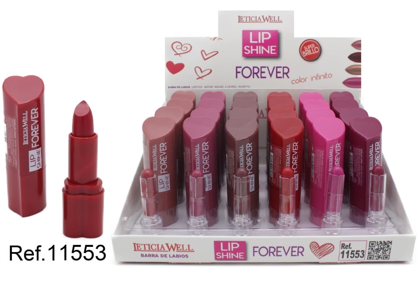 BARRA DE LABIOS (0.60€‚UNIDAD) PACK 24 LETICIA WELL