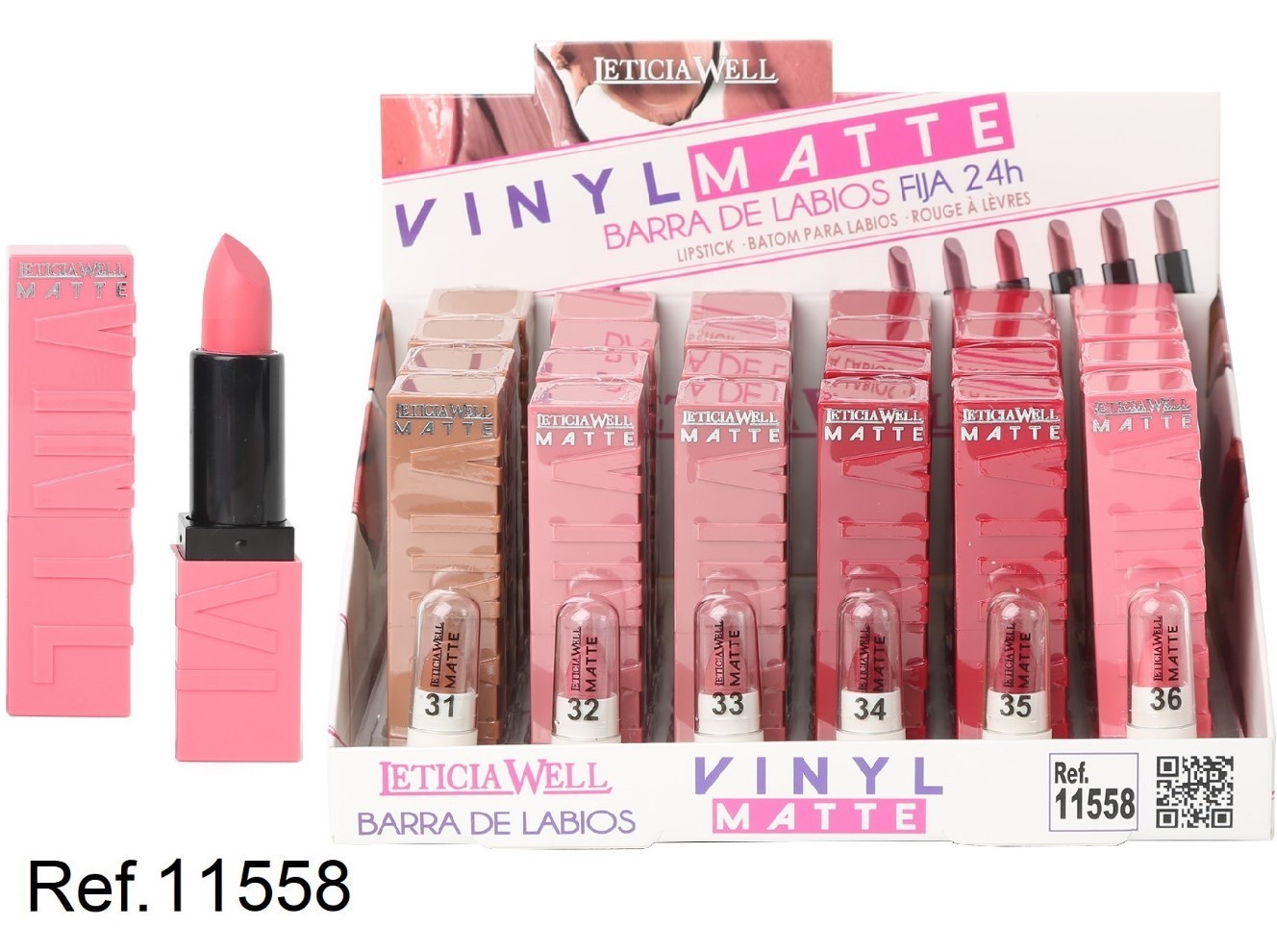 BARRA DE LABIOS (0.75€ UNIDAD) PACK 24 LETICIA WELL
