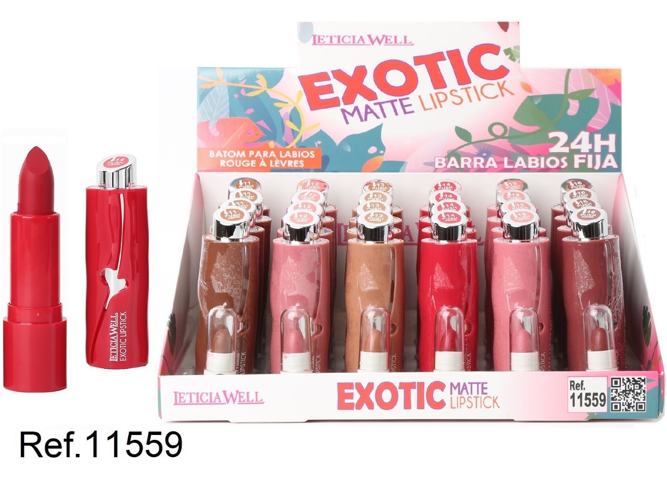 BARRA DE LABIOS (0.75€ UNIDAD) PACK 24 LETICIA WELL