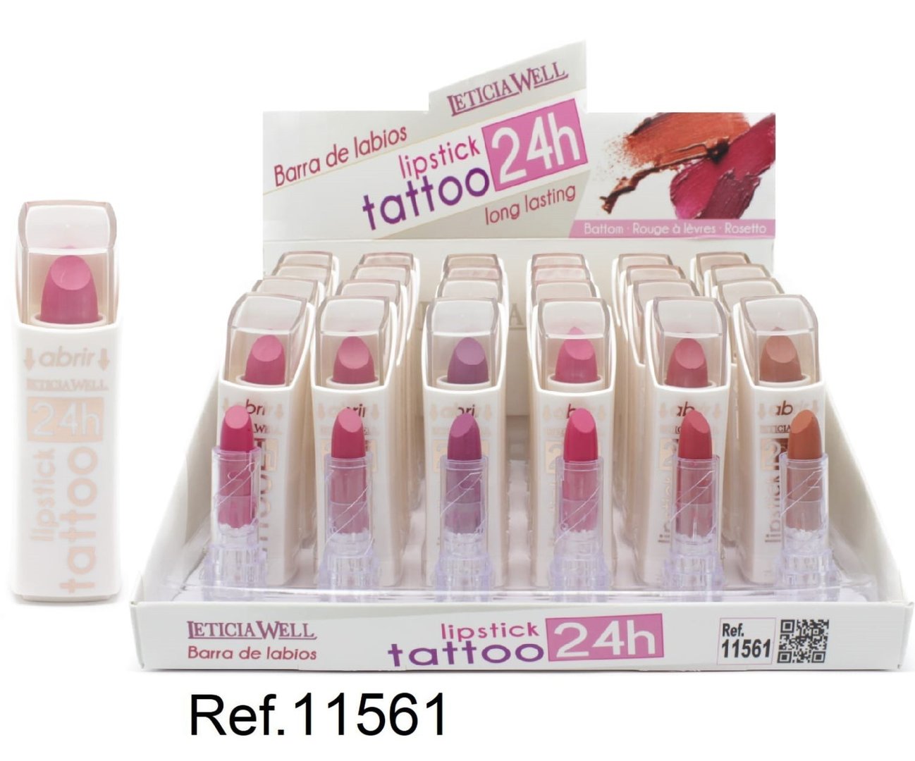 BARRA DE LABIOS (0.75€ UNIDAD) PACK 24 LETICIA WELL