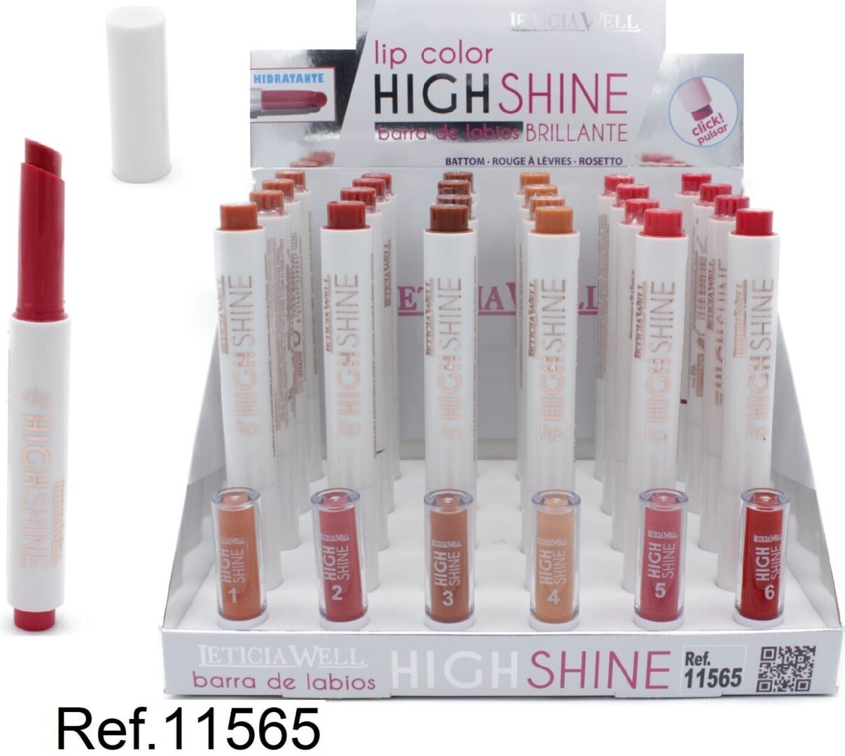 BARRA DE LABIOS (1,00 € UNIDAD) PACK 24 LETICIA WELL