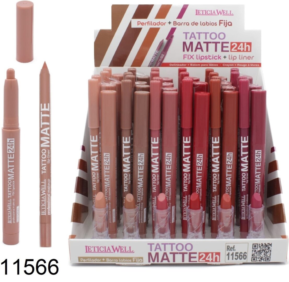 PERFILADOR + BARRA DE LABIOS (1,15€ UNIDAD) PACK 24 LETICIA WELL