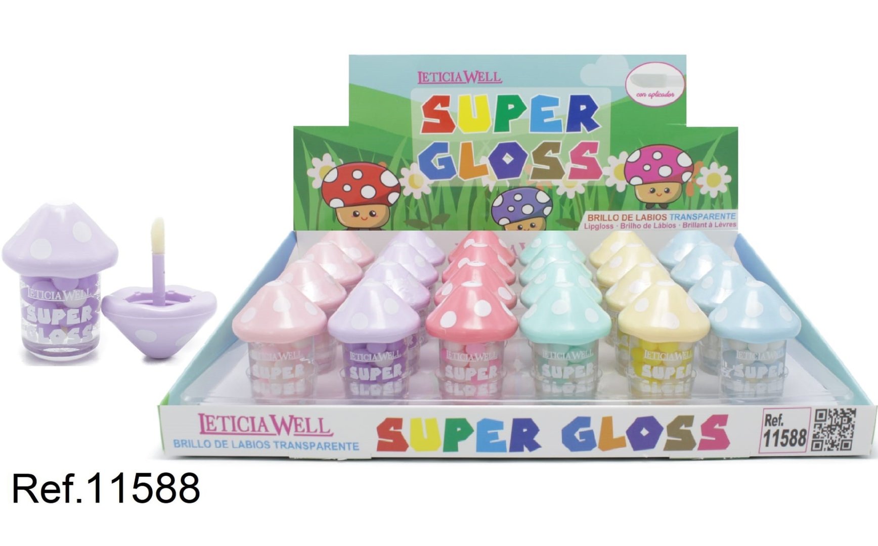 BRILLO LABIOS(0.65€‚ UNIDAD) PACK 24 LETICIA WELL