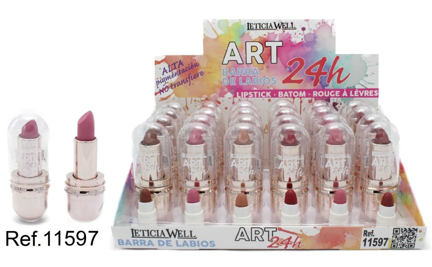 BARRA DE LABIOS (0.75€ UNIDAD) PACK 24 LETICIA WELL