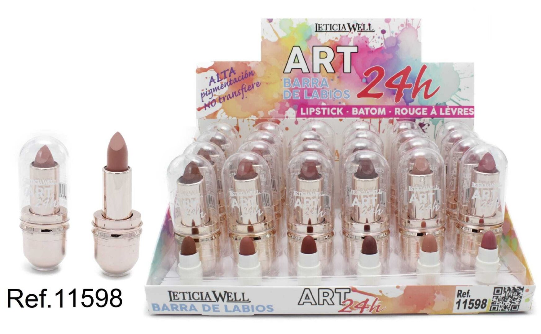 BARRA DE LABIOS (0.75€ UNIDAD) PACK 24 LETICIA WELL