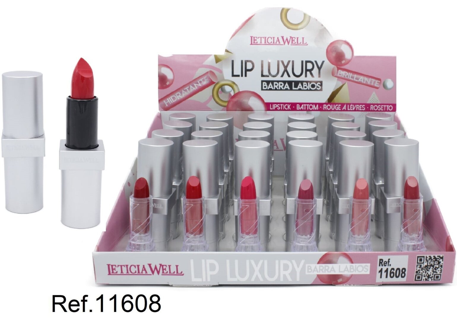 BARRA DE LABIOS (0.70€ UNIDAD) PACK 24 LETICIA WELL