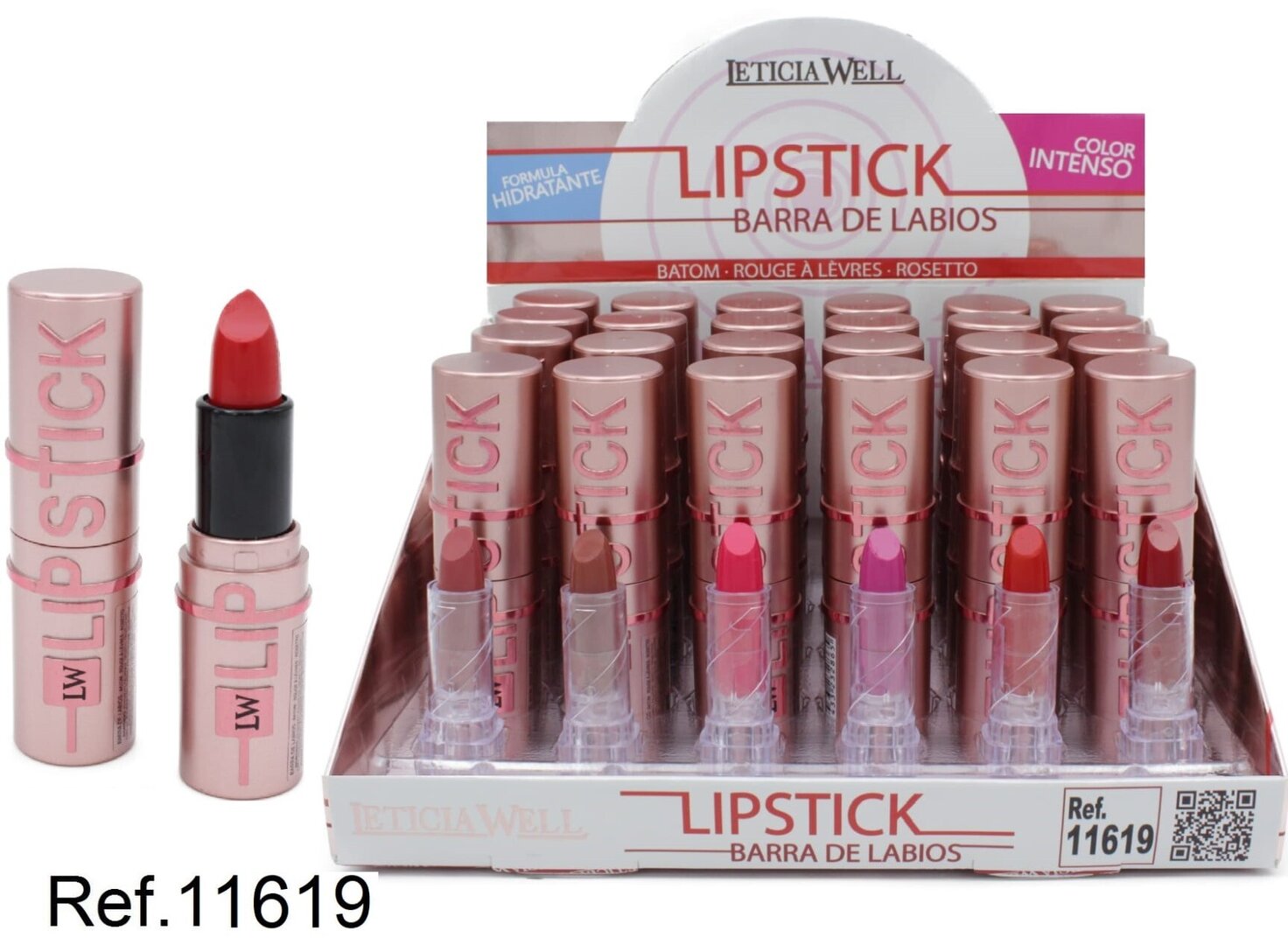 BARRA DE LABIOS (0.75€ UNIDAD) PACK 24 LETICIA WELL