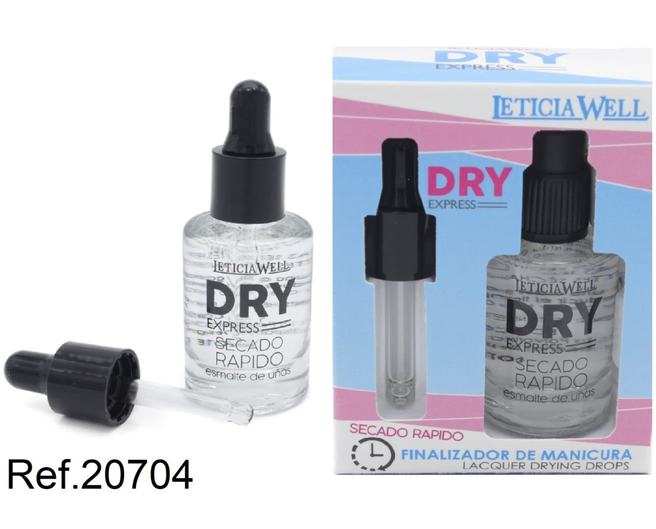 FINALIZADOR DE MANICURA SECADO RAPIDO (0.79€ UNIDAD) PACK 12 LETICIA WELL