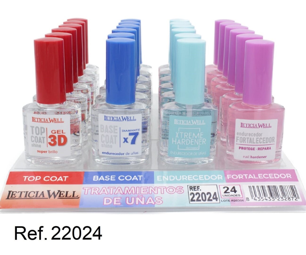 TRATAMIENTO DE UÑAS (0.65€ UNIDAD) PACK 24 LETICIA WELL